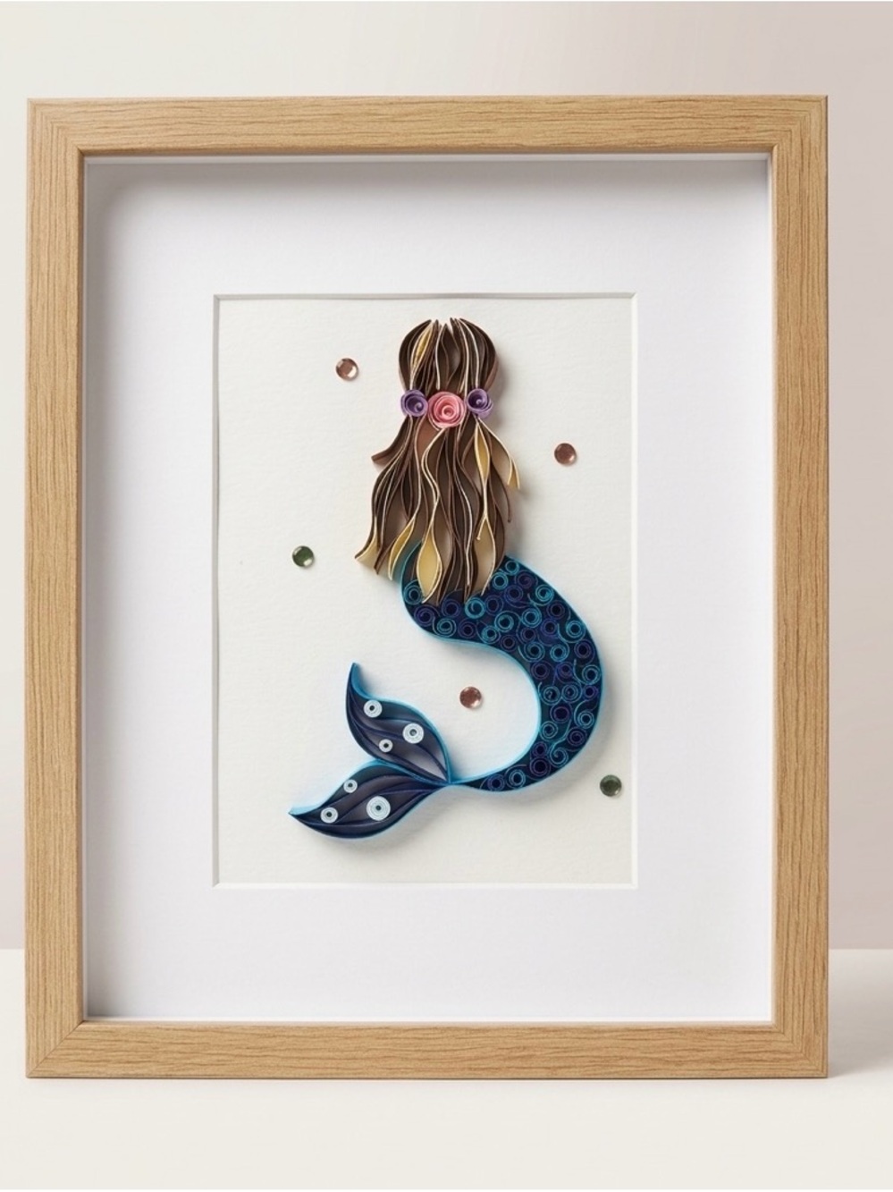 Handmade Quilling Mermaid Wall Art